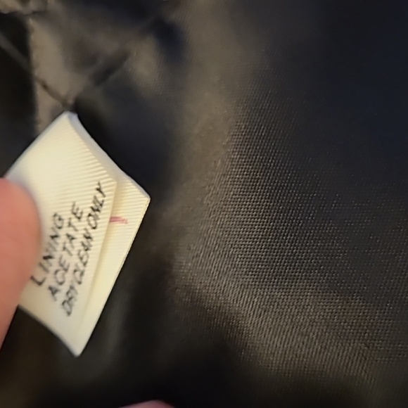 EUC VTG Saks Fifth Ave Black Label 100% Wool Navy/Green Satin Lined Jacket - Picture 7 of 16